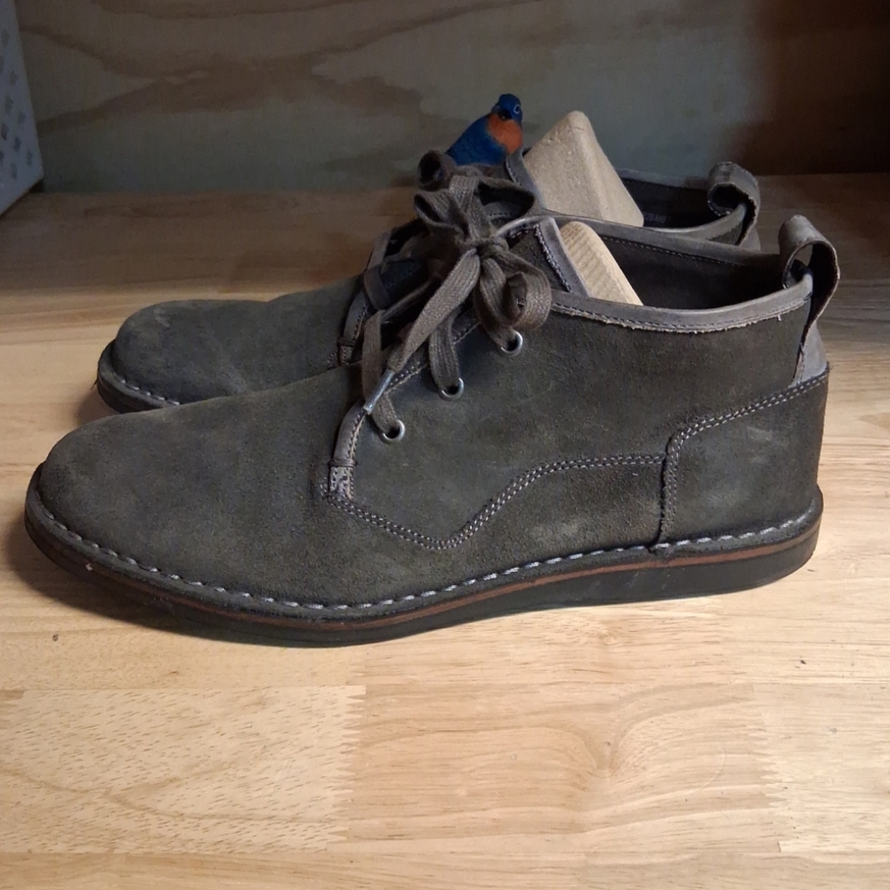 John Varvatos Suede Leather Lace Up Ankle Boots Sz 10 Buisness Casual